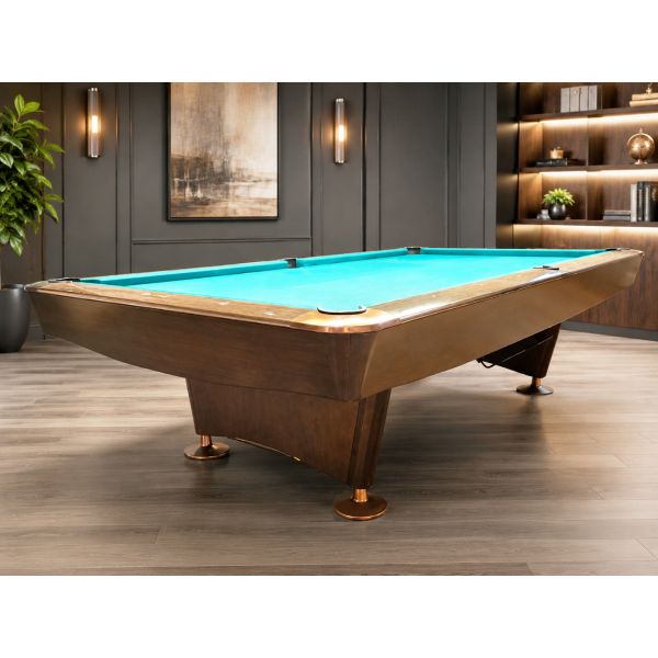 Table de billard usagée 9 pieds Brunswick Gold Crown de calibre de compétition avec ardoise naturelle 1 pouce Code : TABLE610BRU9P
Fabriquée avec une structure robuste composée d'une ardoise de 1 pouce d'épaisseur, ajustée et goujonnée, de bois francs ma