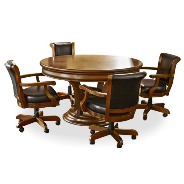 Ensemble de table réversible poker et dîner incluant 4 chaises Brunswick