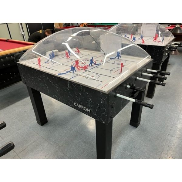 Table de Hockey Carrom Dome à tiges en fibre de verre démonstrateur de plancher Code : GAME53DOME
Maintenant seulement 1299$ ( rég. 1599$ ). Sera vendue tel-quel avec soit pièces brisée et/ou imperfections.     