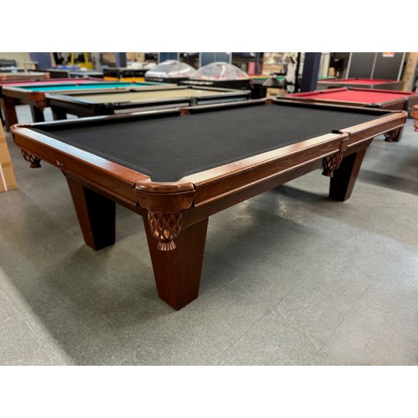 Table de billard Brunswick Bristol 8 pieds fini Brun et Noir et munie d'ardoise 1 pouces Code : TABLE425PAL9P