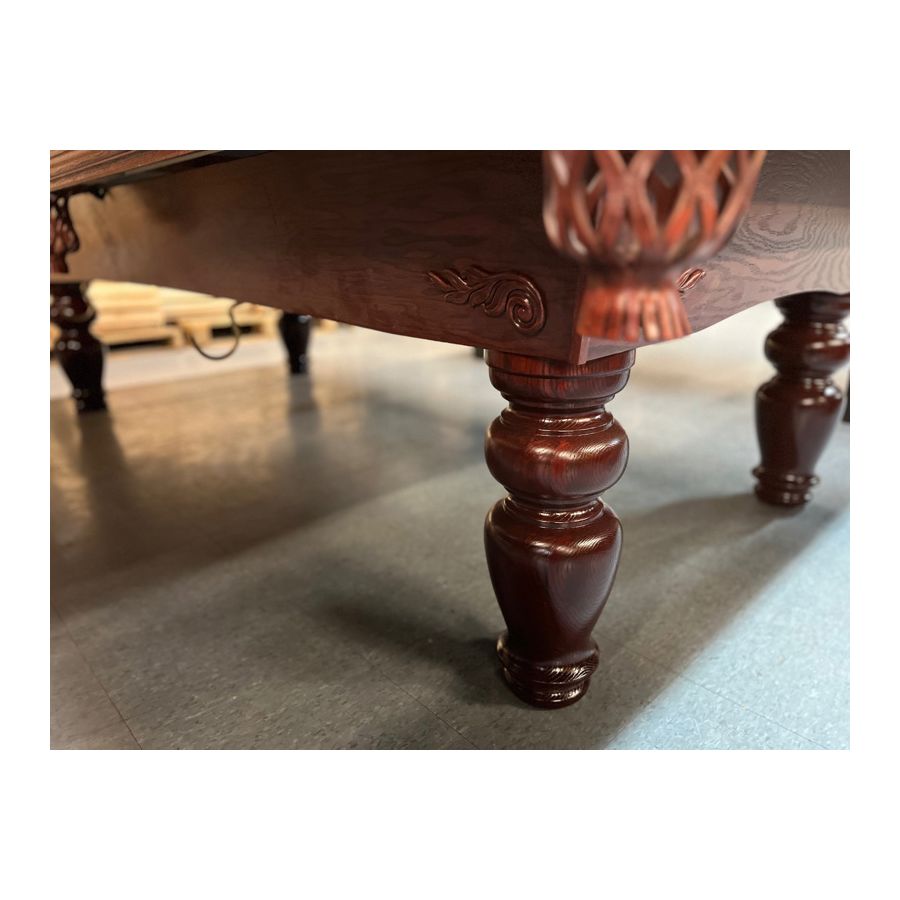 Billard Chauffant 6 Pieds - 2.80 X 1.50 - Bois Marron - Avec Lustre 2 Globes - Occasion