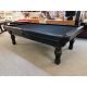 Table de billard usagée Beringer noire 9 pieds fabriquée en bois massif et ardoise naturelle 1 pouce Code: TABLE526BER9P
avec tapis neuf rapide de style professionnel Andy 600T Club Noir muni de protection anti-taches