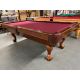 Table de billard usagée 8 pieds Brunswick Contender avec bandes et pattes boule et griffe en bois massif Code : TABLELIQ110