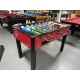Table de babyfoot soccer rouge usagées avec tiges télescopiques fabriqué par la compagnie Roberto 