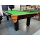 Table de billard Majestic 8 pieds avec bandes en bois massif fini Noyer ainsi qu'une ardoise 3/4 pouces tapis Vert Code : TABLE399MAG8P 
Construite avec bandes en bois massif Européen et Nord Américain, structure et pattes en bois d'ingénierie fini noir 