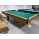 Table de billard usagée Palason Billard 9 pieds avec ardoise naturelle 1 pouce Code : TABLE469PAL9P
Fabriquée avec Ardoise d'un pouce, bois plaqué et bois bois d'ingénierie Chêne, pattes rectangulaires, poches encastrés et tapis vert. 
Inclut une garant