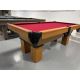 Table de billard usagée Palason Billard 7 pieds avec ardoise naturelle 1 pouce Code : TABLE527PAL7P
Fabriquée avec Ardoise d'un pouce, bois plaqué et bois bois d'ingénierie au fini Chêne, pattes carrées, poches en cuir véritable noir et tapis Rouge. 
In