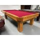 Table de billard usagée Palason Billard 9 pieds avec ardoise naturelle 1 pouce Code : TABLE529PAL9P
Fabriquée avec Ardoise d'un pouce, bos massf et bois d'ingénierie au fini Chêne, pattes carrées, poches en cuir véritable brunes et tapis Rouge. 
Inclut 