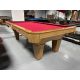 Table de billard usagée Brunswick Billard 8 pieds avec ardoise naturelle 1 pouce Code : TABLE531BRU8P
Fabriquée avec Ardoise d'un pouce, bois massif et bois d'ingénierie au fini Chêne, pattes carrées fuselées, poches avec franges et tapis Rouge. 
Inclut