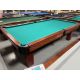 Table de Snooker usagé Palason Deluxe 9 pieds avec ardoise naturelle 1 pouce Code : TABLE532PAL9P
Fabriquée en format Snooker avec plus petite poches et bandes plus basses, avec Ardoise d'un pouce, bois massif et bois d'ingénierie fini Acajou, pattes car