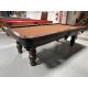 Table de pool usagée Palason Billard Fraser 8 pieds fini Noyer avec ardoise 1 pouce et tapis Brun Code : TABLE602PAL8P
Fabriquée en bois de bois massif et bois d'ingénierie, pattes tournées en bois massif, poches en cuir véritable, ardoise naturelle 1 po