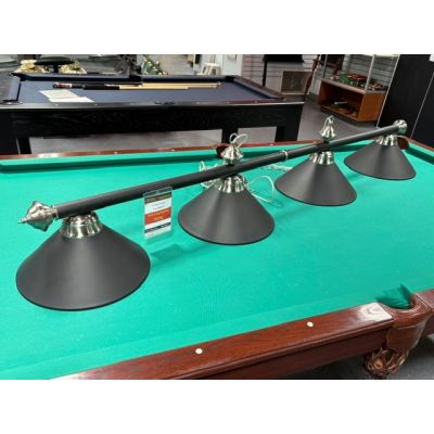Lampe de billard noire 4 abats-jours pour meilleur éclairage égal et uniforme ou pour table de snooker ou billard