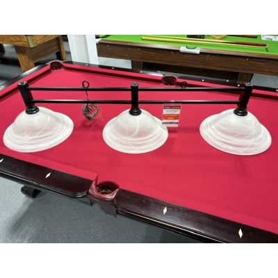 Lampe de billard avec 3 abats-jours en verre givré blanc