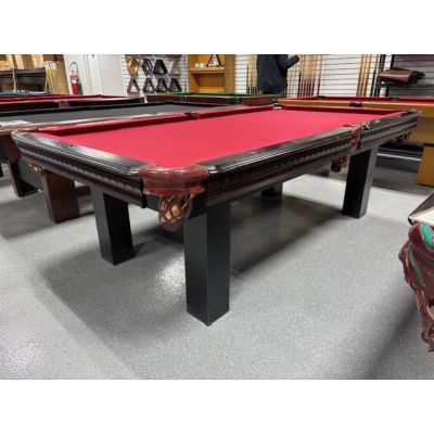 Table de billard démonstrateur de plancher Majestic noire 8 pieds avec ardoise naturelle 1 pouce Code: TABLE482MAJ8P