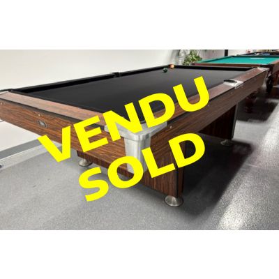Table de billard usagée 8 pieds surdimensionné OBS Ontario Billiard Supply avec ardoise un pouce et pattes en piédestal Code: TABLE516OBS8OSP