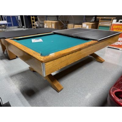 Table de billard usagée JPN 8 pieds fin Chene avec ardoise naturelle 1 pouce Code: TABLE549JPN8