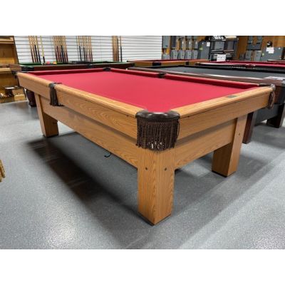 Table de billard usagée Canada Billard fini Chêne avec ardoise naturelle 8 pied TABLE554CBB8P