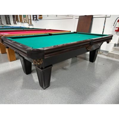 Table de billard usagée Brunswick Brookstone 8 pieds fini Cerisier Fonçé avec tapis Vert Code : TABLE584BRU8P
